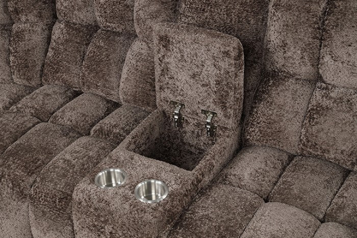 Hieronymus Dark Brown Power Sectional - Modern Design with Power Recline for Ultimate Comfort and Relaxation