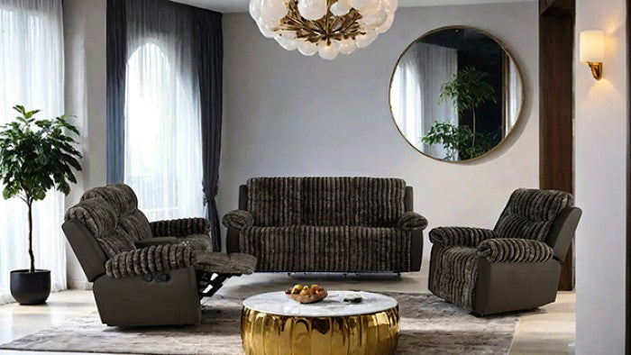 Dionysus Manual Brown Glider Recliner - Comfortable and Relaxing with Smooth Gliding and Manual Recline Function