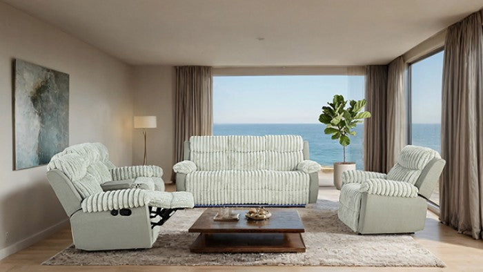 Dionysus Manual Gray Glider Recliner - Relax in Style with Smooth Gliding Motion and Manual Recline Function