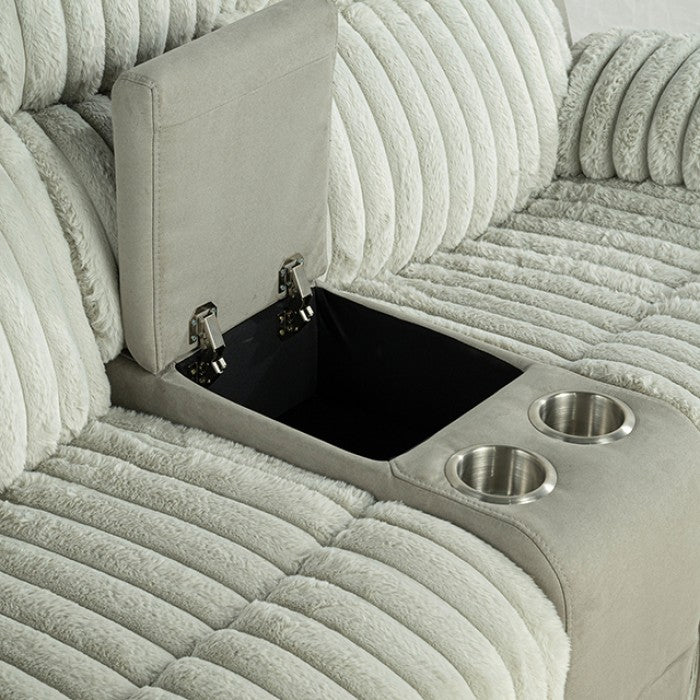 Dionysus Manual Gray Reclining Loveseat - Comfortable and Stylish with Manual Recline for Ultimate Relaxation
