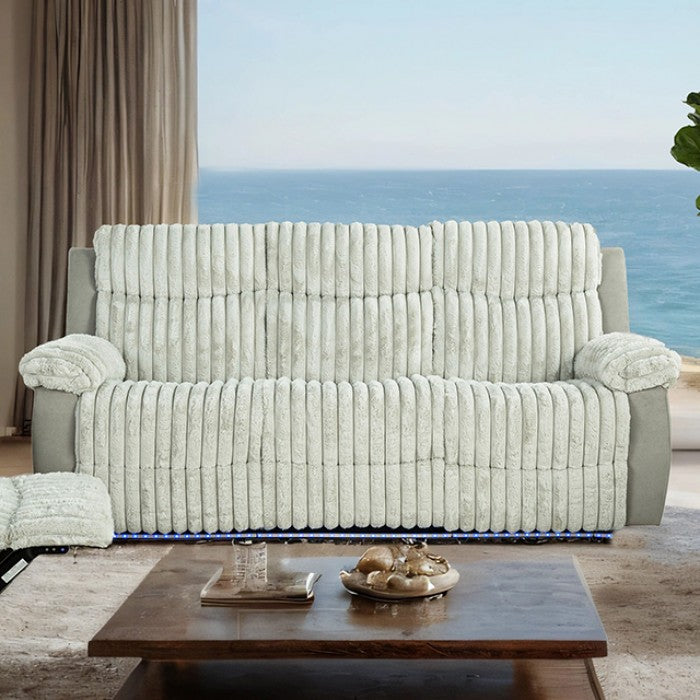 Dionysus Manual Gray Reclining Sofa - Stylish and Comfortable with Manual Recline Function for Relaxation