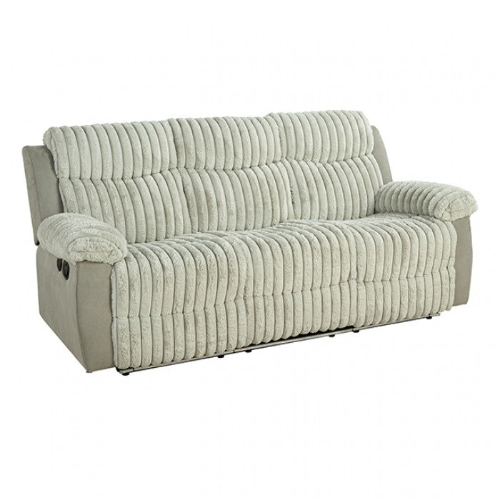 Dionysus Manual Gray Reclining Sofa - Stylish and Comfortable with Manual Recline Function for Relaxation