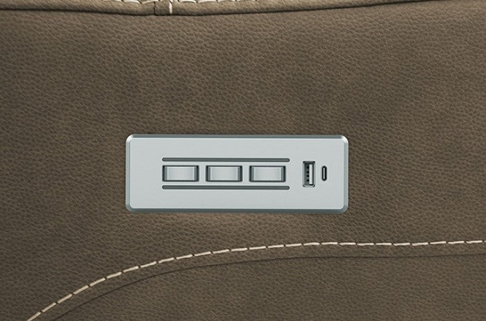 Orpheus Power Brown Sectional with Lift Chair - Modern & Comfortable Seating with Power Recline and Lift Features