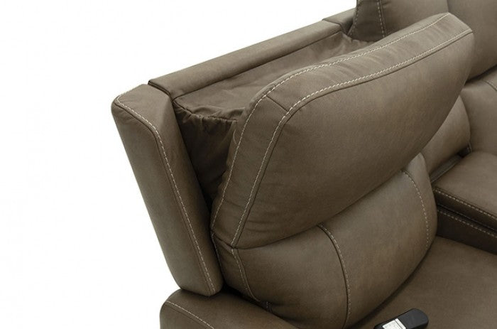 Orpheus Power Brown Sectional with Lift Chair - Modern & Comfortable Seating with Power Recline and Lift Features