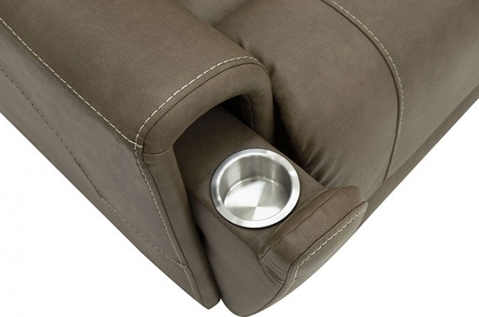 Orpheus Power Brown Sectional with Lift Chair - Modern & Comfortable Seating with Power Recline and Lift Features