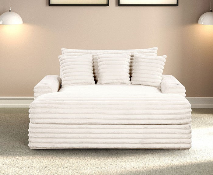 Veyrier 2 Arm Chaise - Contemporary White - Elegant & Comfortable Chaise Lounge with a Modern White Finish