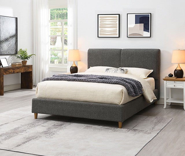 Stavern Bed - Contemporary Gray - Sleek & Modern Bed with a Sophisticated Gray Finish