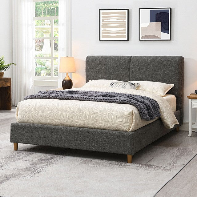 Stavern Bed - Contemporary Gray - Sleek & Modern Bed with a Sophisticated Gray Finish