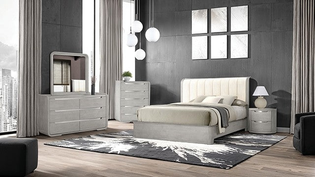Osterley Modern Contemporary Light Gray Bed - Sleek Design for a Stylish and Comfortable Sleep Space