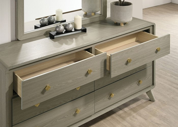Rainier Contemporary Gray Dresser - Stylish and Functional Storage with a Modern Design for Your Bedroom
