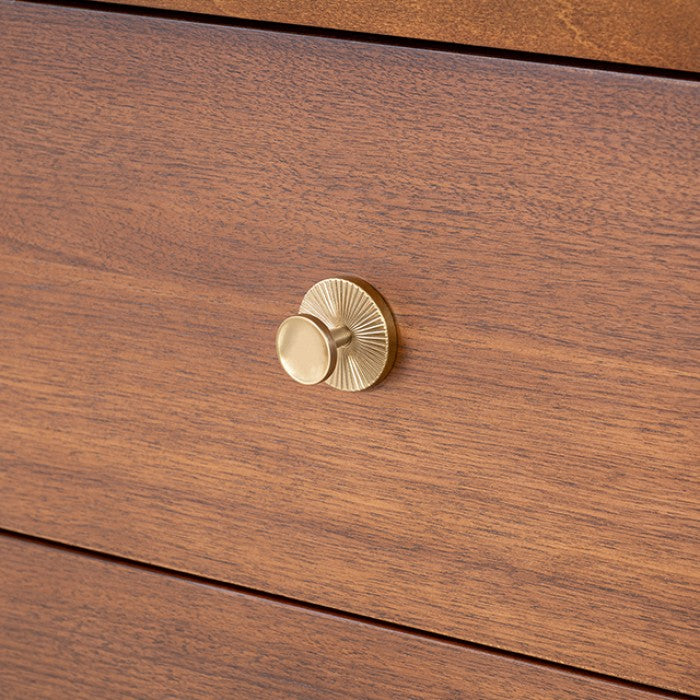 Hepburne Walnut Wood Nightstand with USB Port and LED Light