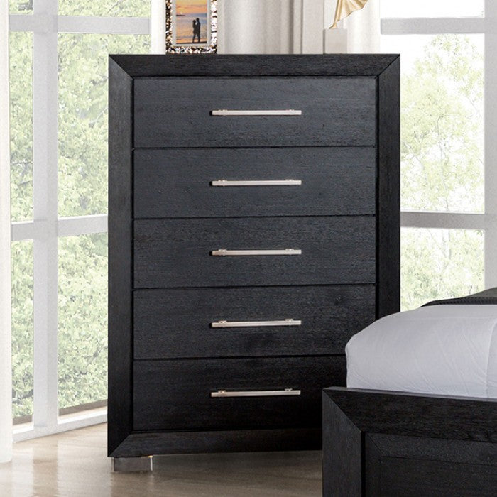 Ashbourne Contemporary Black Chest - Stylish & Modern Storage Solution