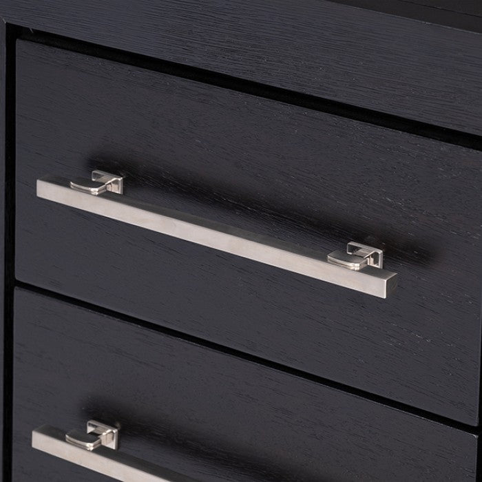 Ashbourne Contemporary Black Vanity Set - Stylish & Modern Dressing Table with Stool