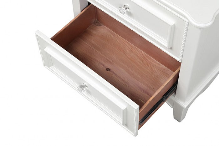 Naucalpan Transitional Padded Leatherette Crown Molding Dresser