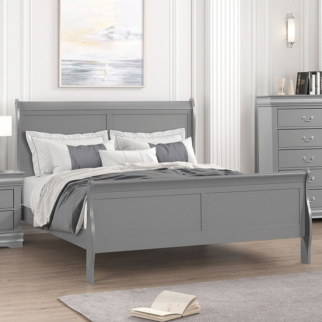 Louis Philippe Transitional Solid Wood Bed