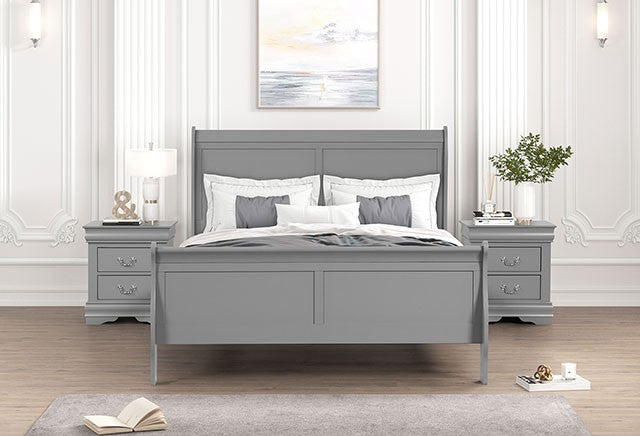 Louis Philippe Transitional Solid Wood Bed
