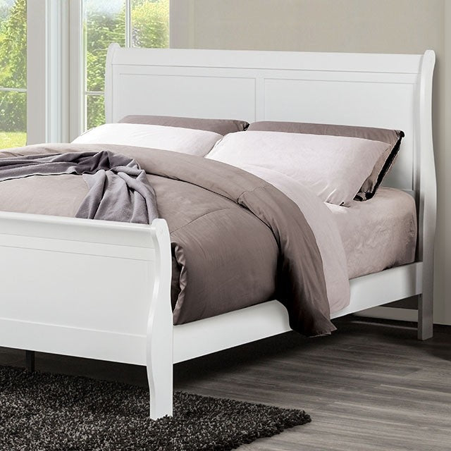 Louis Philippe Transitional Solid Wood Bed