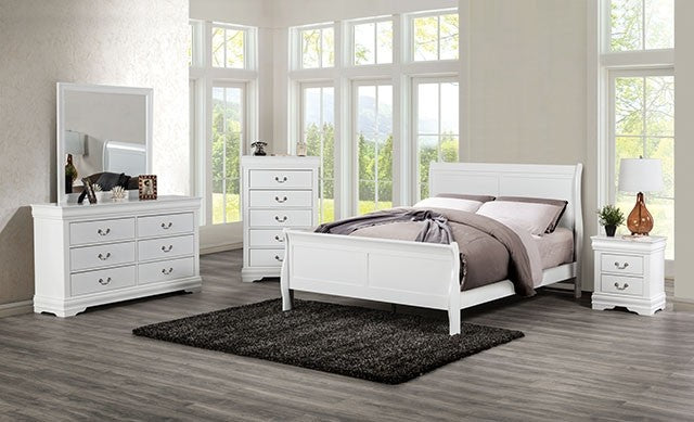 Louis Philippe Transitional Solid Wood Bed