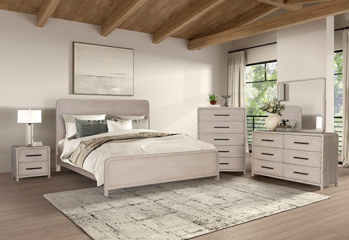 Belize Modern Solid Rubberwood Nightstand - Sleek & Durable Bedroom Storage with a Modern Design