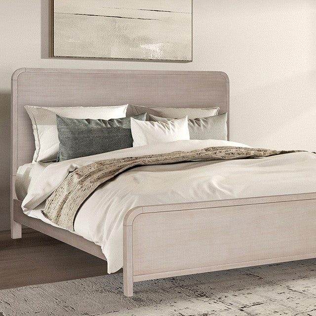 Belize Modern Gray Fog Wood Bed