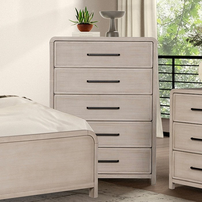Belize Modern Gray Fog Wood Chest
