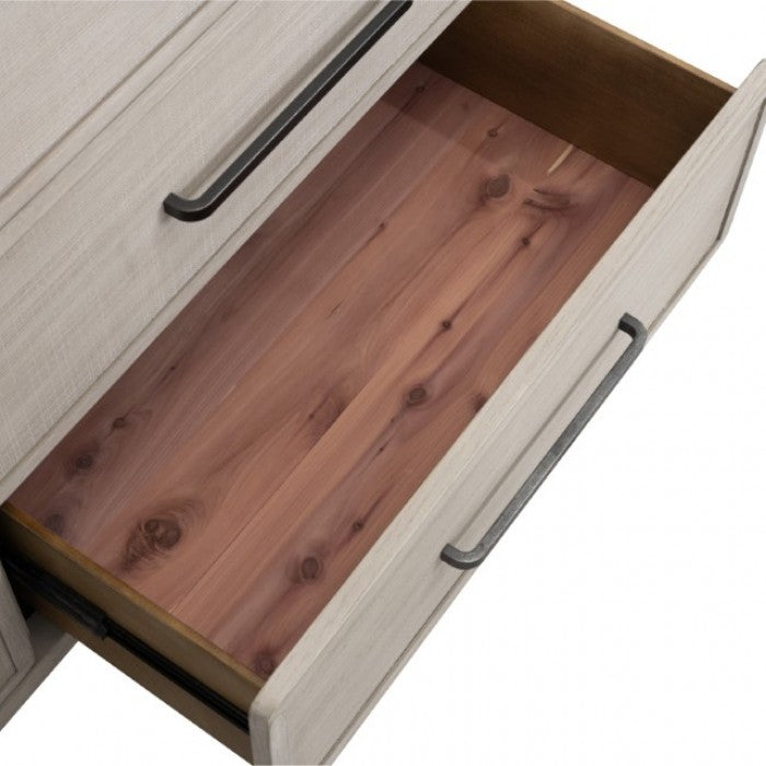 Belize Modern Gray Fog Wood Chest