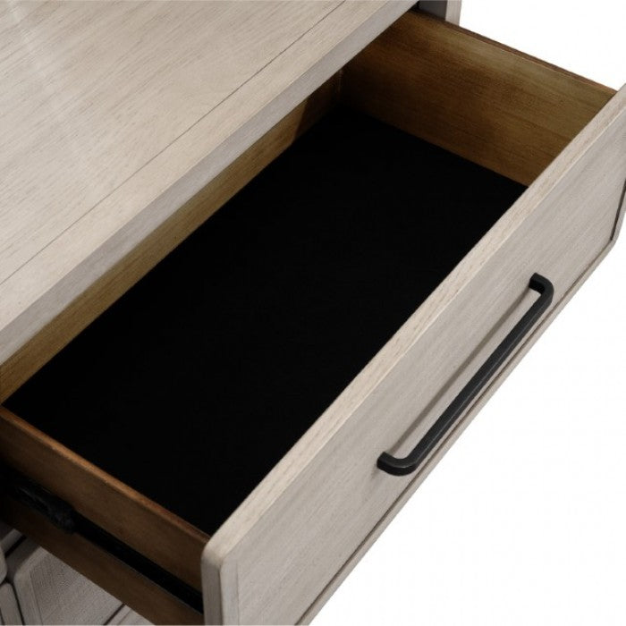 Belize Modern Gray Fog Wood Chest