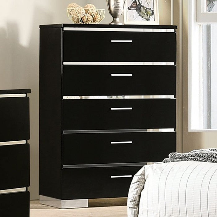 Carlie Contemporary Solid Wood High Gloss Finish Chest