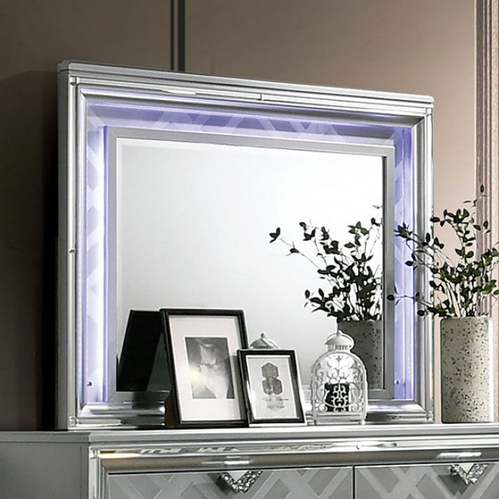 Emmeline Contemporary Silver Mirror