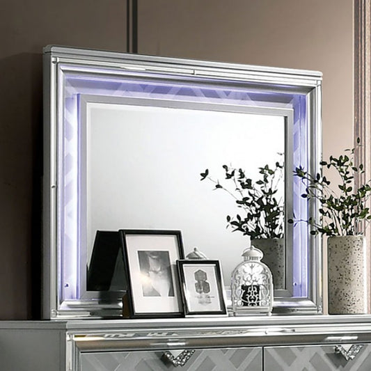 Emmeline Contemporary Silver Mirror