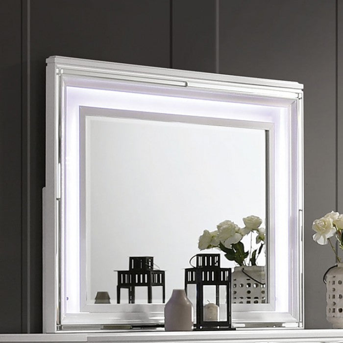 Emmeline Contemporary Silver Mirror