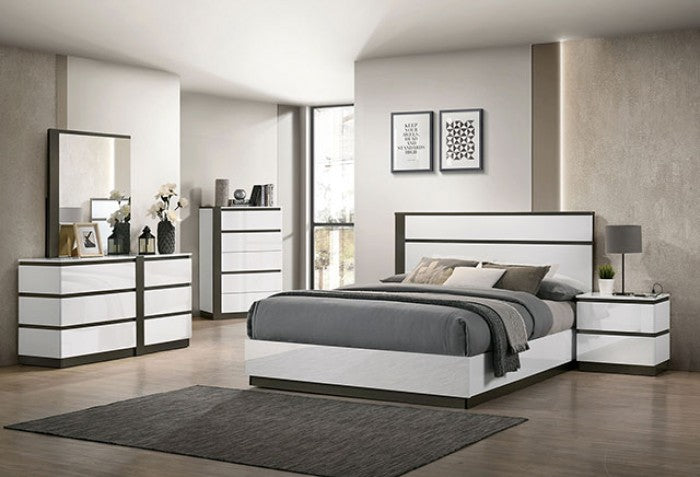 Birsfelden Contemporary Solid Wood High Gloss Dresser