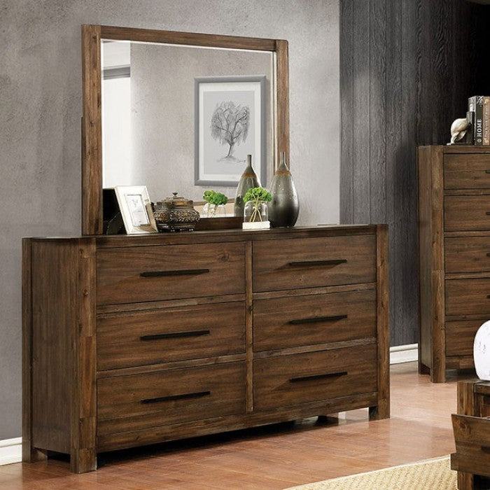 Coney Transitional Fabric Solid Wood Walnut Dresser