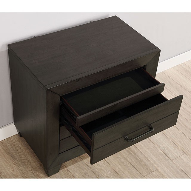 Sligo Dark Gray Linen fabric Solid Wood Storage Bookcase Bed