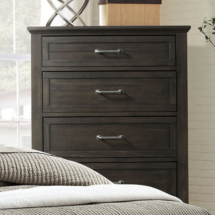 Alaina Transitioanl Solid Wood Walnut Chest