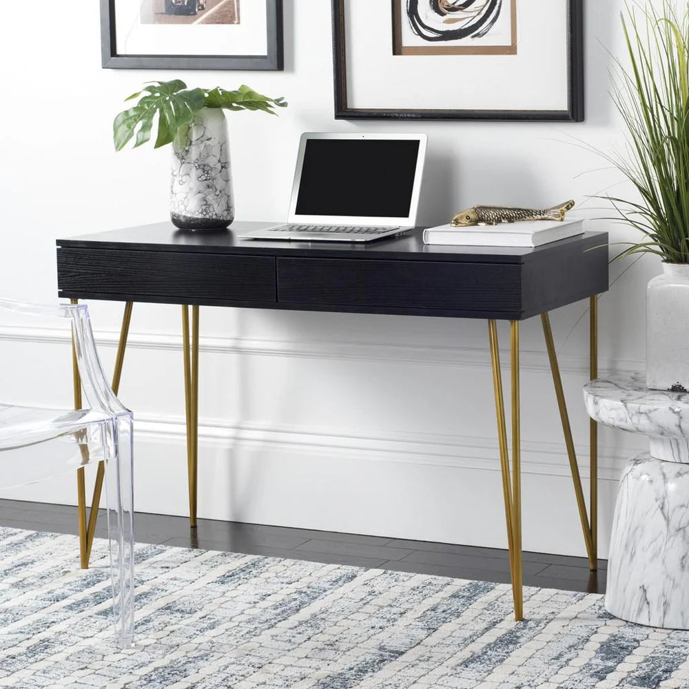 Pine Two-Drawer Desk - Functional and Stylish Workspace for Modern Home Offices