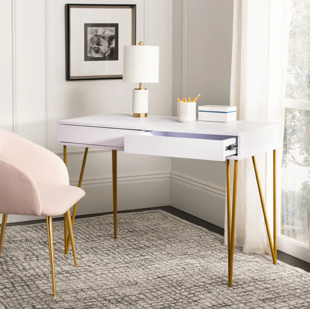 Pine Two-Drawer Desk - Functional and Stylish Workspace for Modern Home Offices