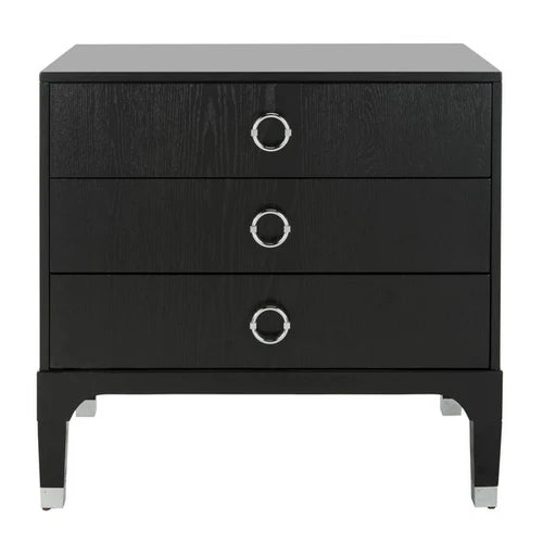 Lorna 3-Drawer Contemporary Night Stand - Sleek and Functional Storage for Modern Bedrooms