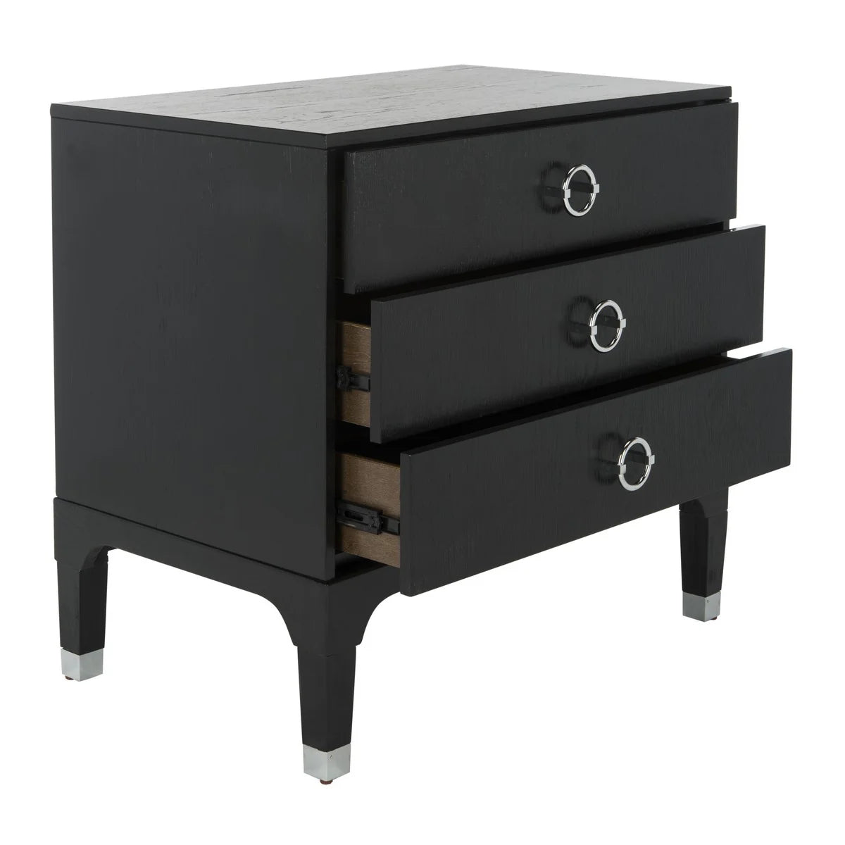 Lorna 3-Drawer Contemporary Night Stand - Sleek and Functional Storage for Modern Bedrooms