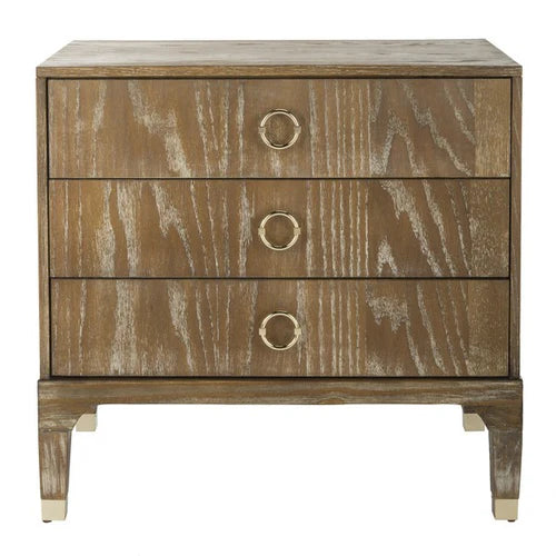 Lorna 3-Drawer Contemporary Night Stand - Sleek and Functional Storage for Modern Bedrooms