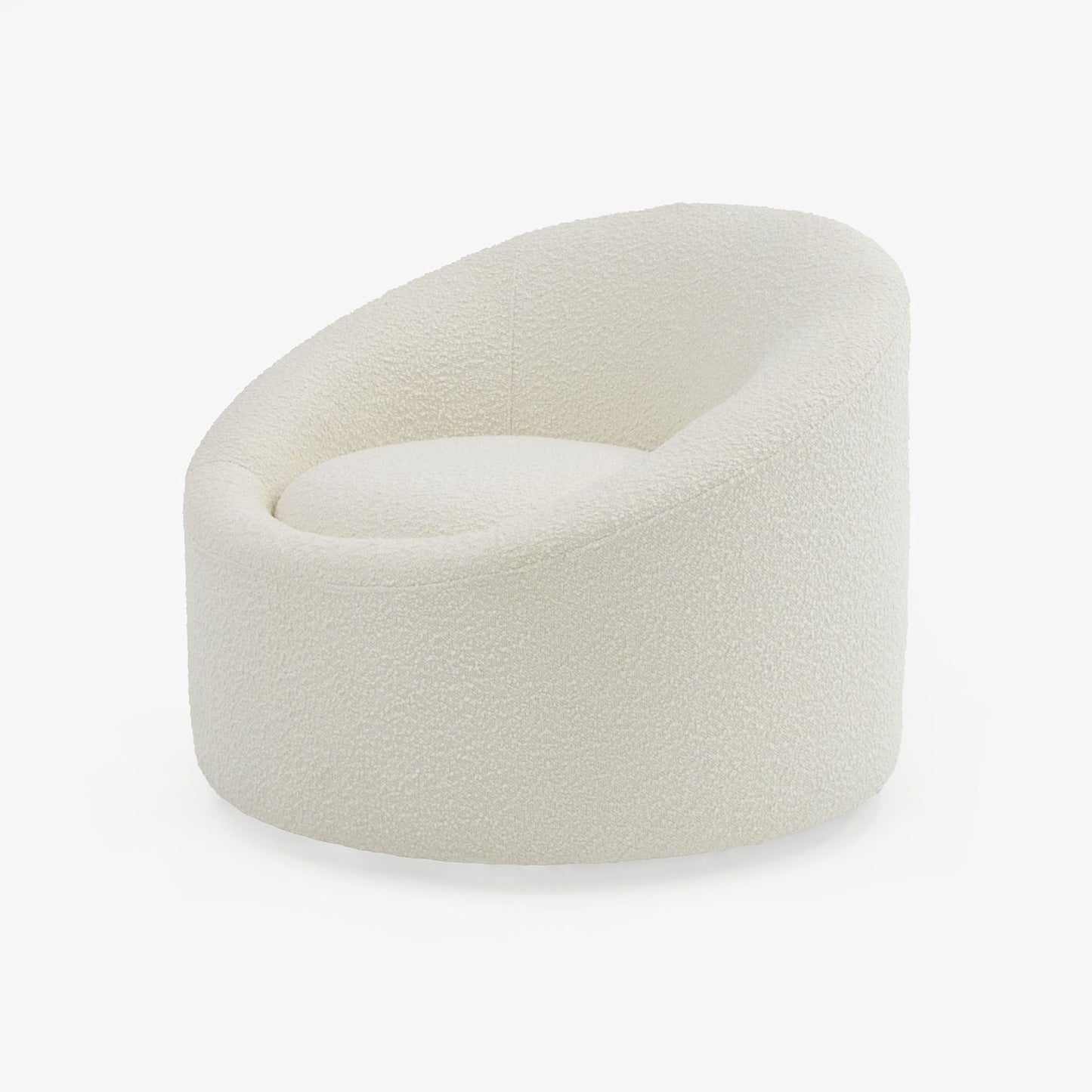 Modrest Frontier - Glam White Fabric Accent Chair
