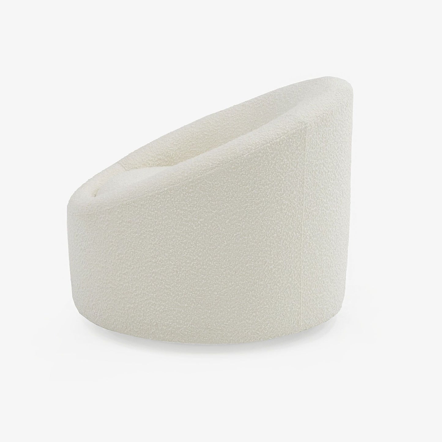 Modrest Frontier - Glam White Fabric Accent Chair