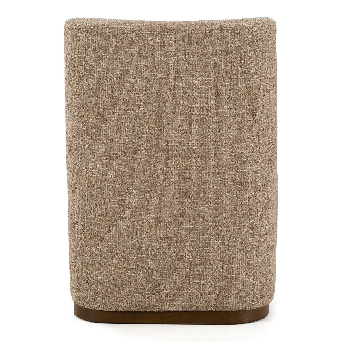 Galloway Modern Beige Fabric and Walnut Dining Chairs with Casters Set of 2