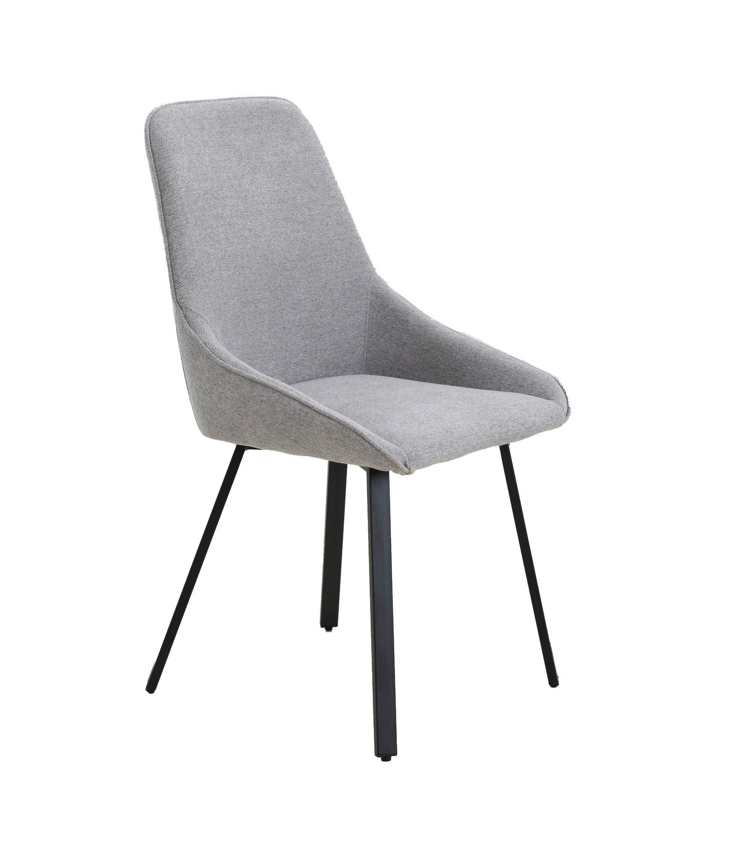 Modrest Gillette Dining Chairs – Set of 2 Modern Gray Fabric Chairs for Stylish Dining