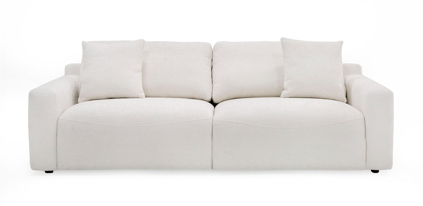Divani Casa Gloria - Modern White Fabric Sofa