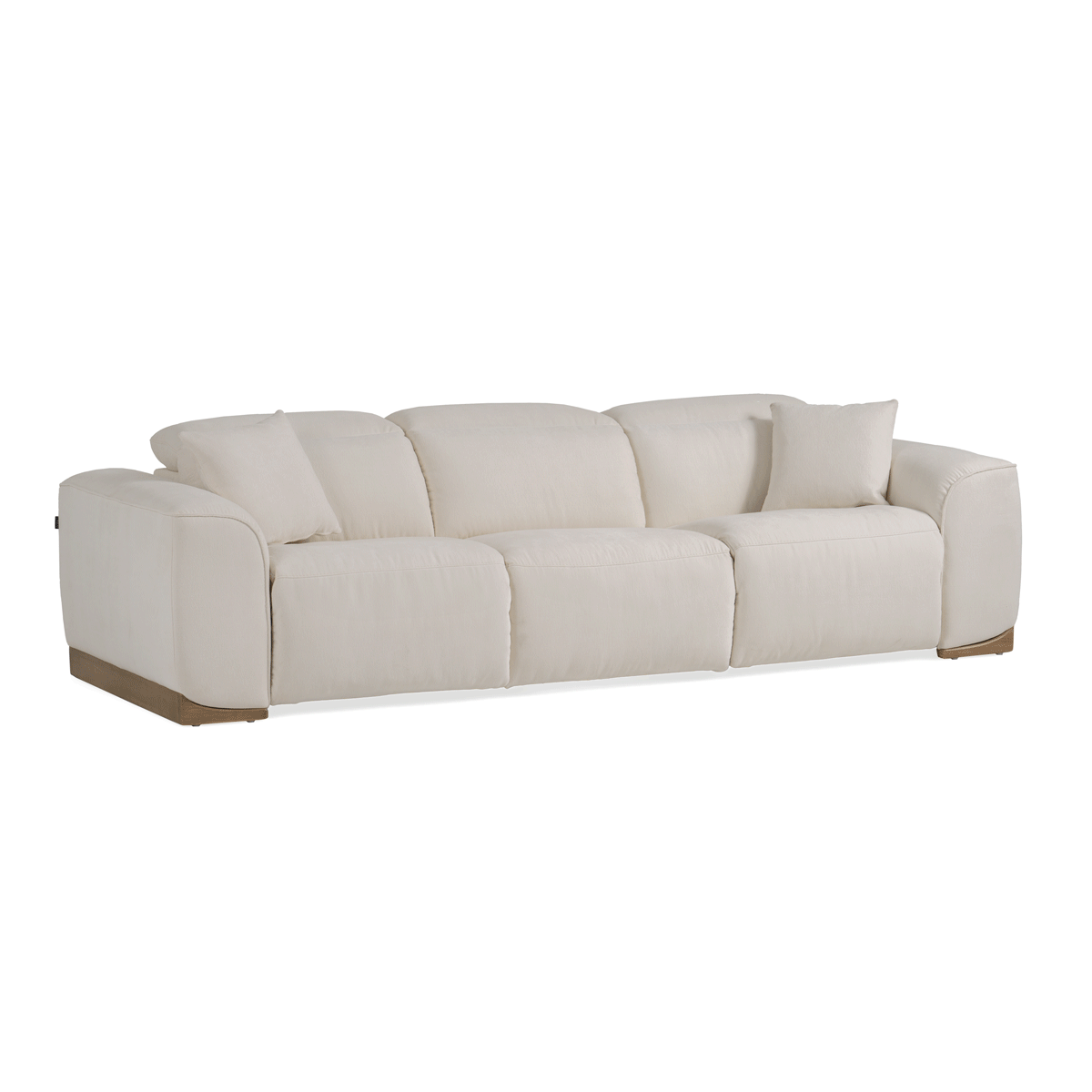 Divani Casa Hagerty Modern Off-White Fabric Sofa with 2 Power Recliners β Stylish and Comfortable Seating for Contemporary Living Rooms
