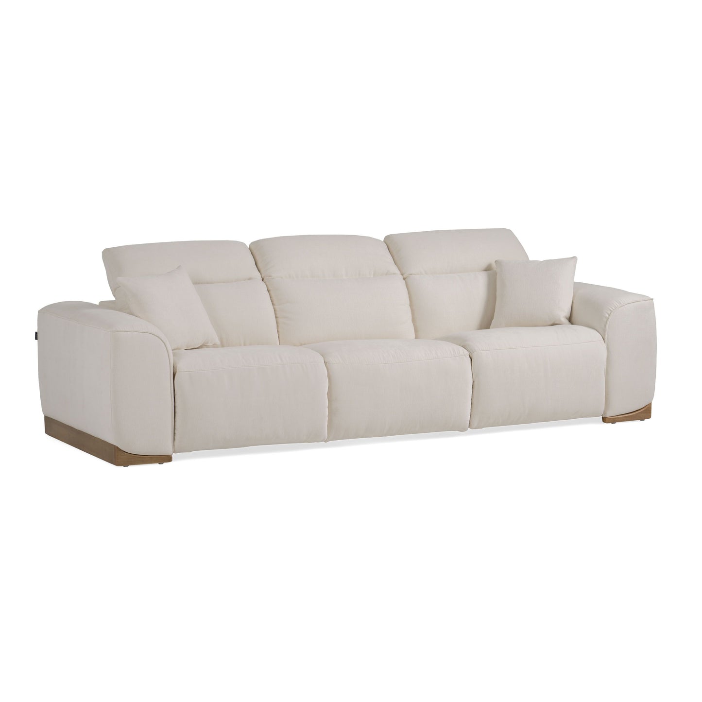 Divani Casa Hagerty Modern Off-White Fabric Sofa with 2 Power Recliners β Stylish and Comfortable Seating for Contemporary Living Rooms