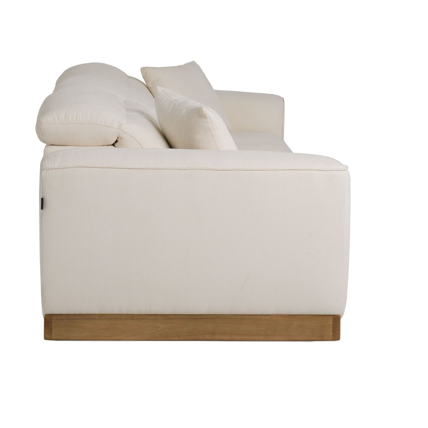 Divani Casa Hagerty Modern Off-White Fabric Sofa with 2 Power Recliners β Stylish and Comfortable Seating for Contemporary Living Rooms