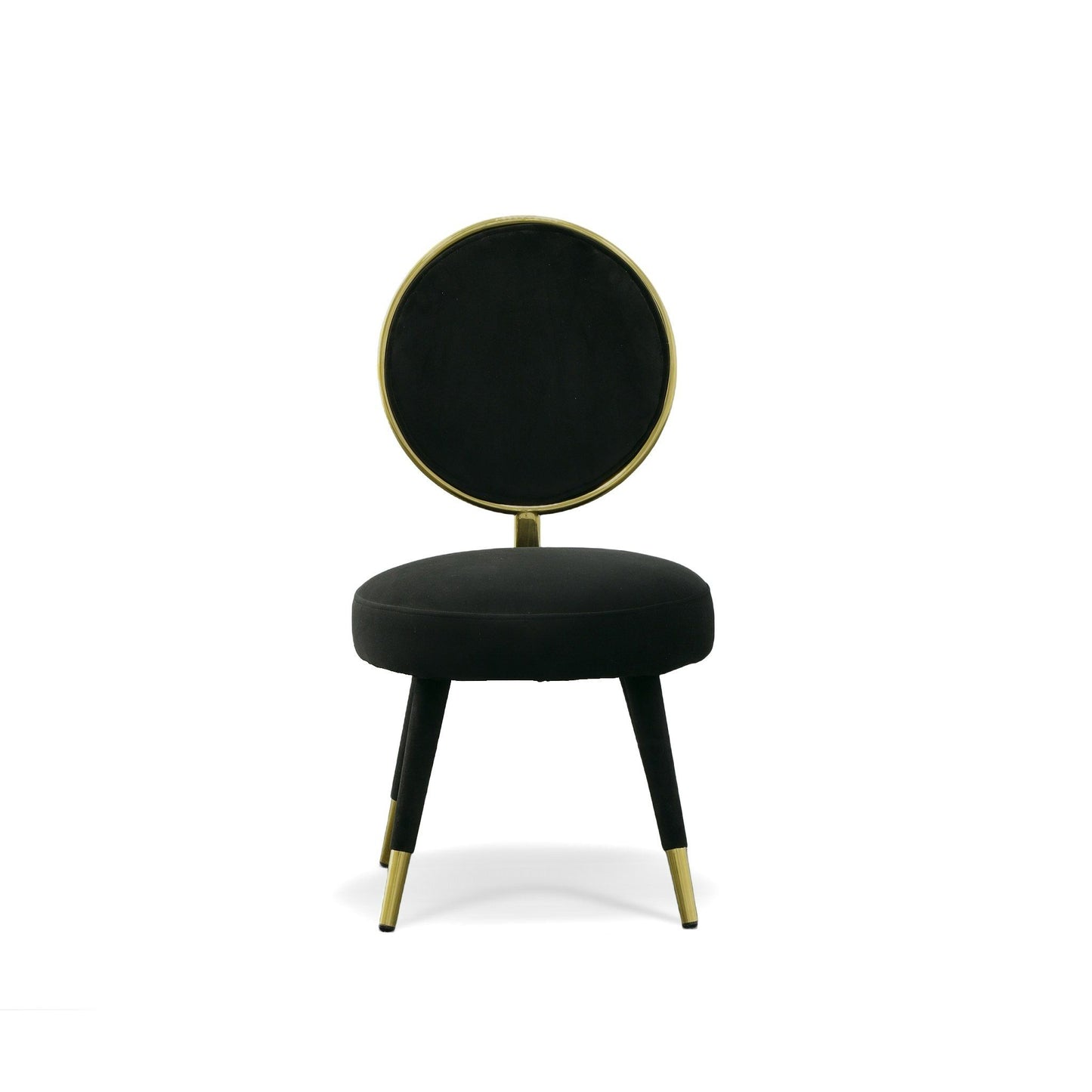 Modrest Haswell - Glam Black Velvet Accent Chair