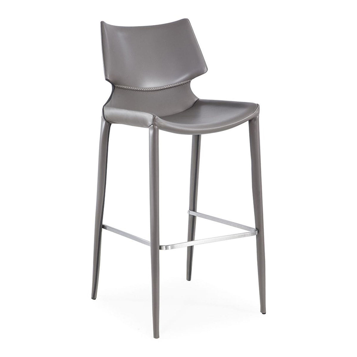 Hayes Grey Eco-Leather Bar Stool - Set of 2